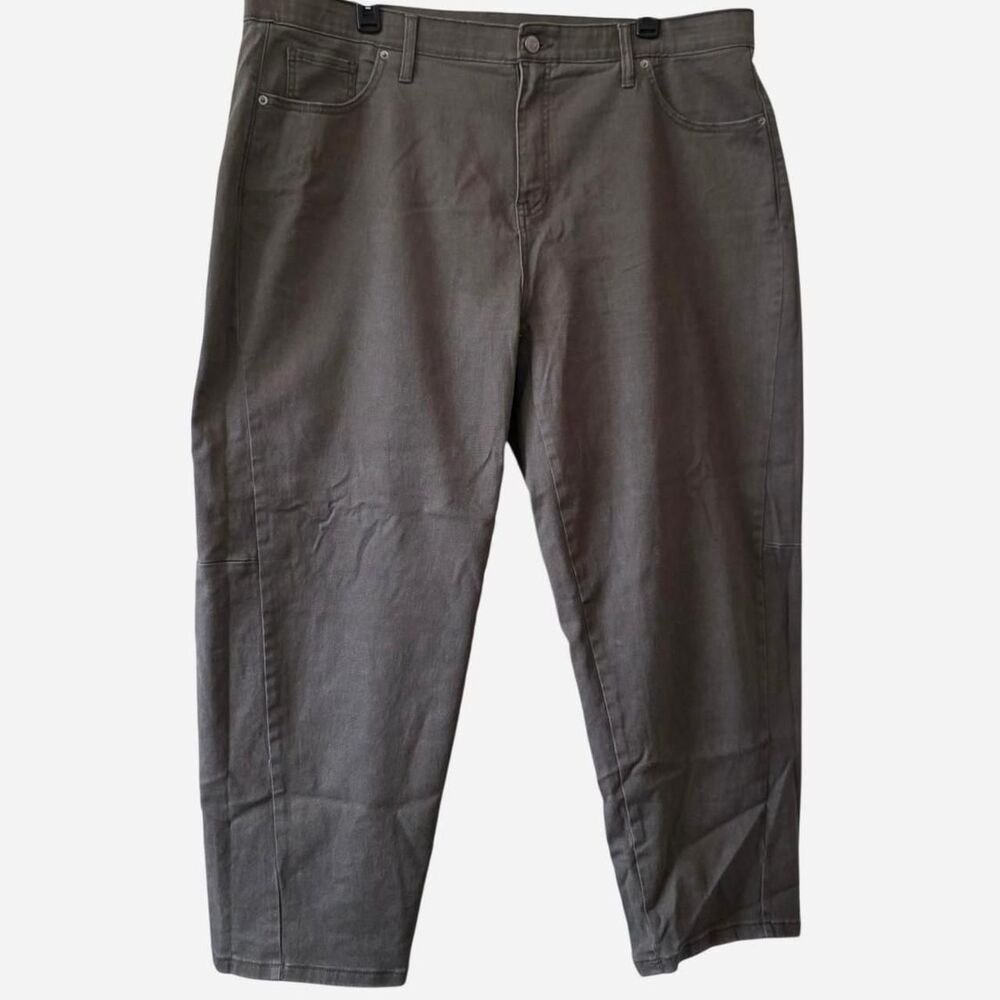 NWOT Terra & Sky Olive Green Straight Leg Pants Plus Size 22W High Rise stretch